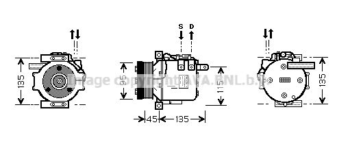 AVA QUALITY COOLING Компрессор, кондиционер MSK456